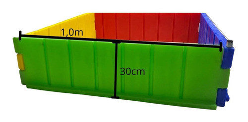 Piscina De Bolinhas Cercado Colorido Infantil 1x1 0