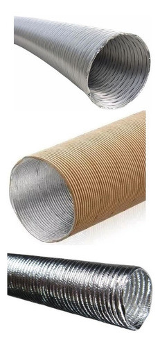 Caño Corrugado De Aire Caliente Diametro Ø50mm Y Largo 50cm 0