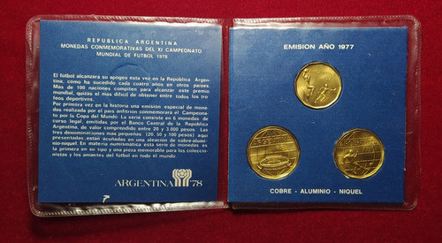 Blíster Mundial 1978 Argentina 3 Monedas 1