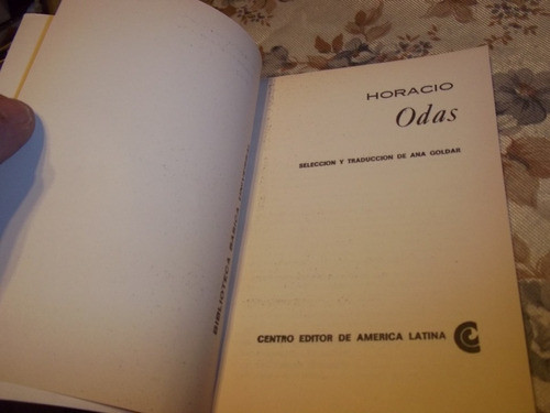 Odas - Horacio - Seleccion Y Traduccion De Ana Goldar 1