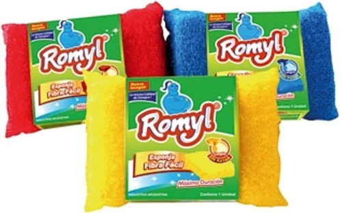 Esponja Teflon Fibra Facil Romyl Limpieza X Mayor / 12 Unid 0