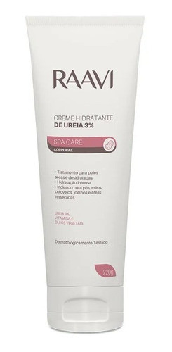 Creme Hidratante De Ureia 3% Massagem Pés Raavi 220g 0