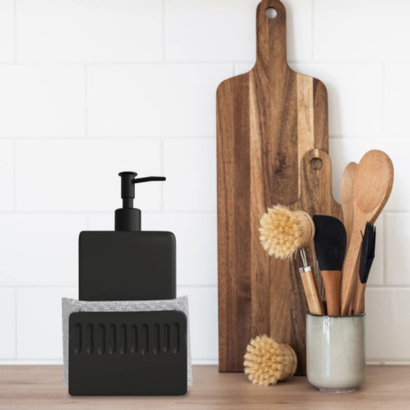 Karisky Dispensador De Jabn De Platos Y Soporte De Esponja, 1