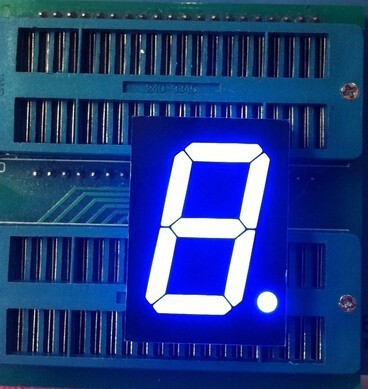 Display Led 1 Digito 7 Segmentos Anodo Comun Azul 0.56 1
