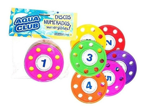 Juego Agua Discos Numerados Sumergibles X 6 Art 8923 1