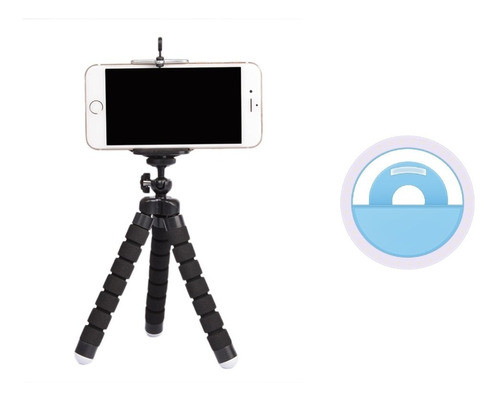 Aro Luz Led Selfie Anillo + Trípode Flexible Pulpo Celular 0