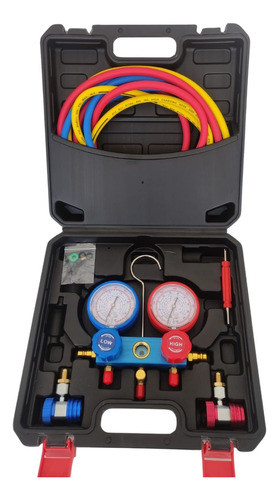 Manifold Manometro Ar Condicionado Mangueiras 2,5m + Engates 1