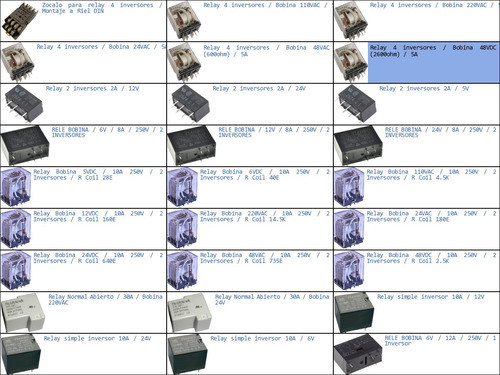 Relay 4 Inversores Bobina 48vdc (2600ohm) 5a-p 1