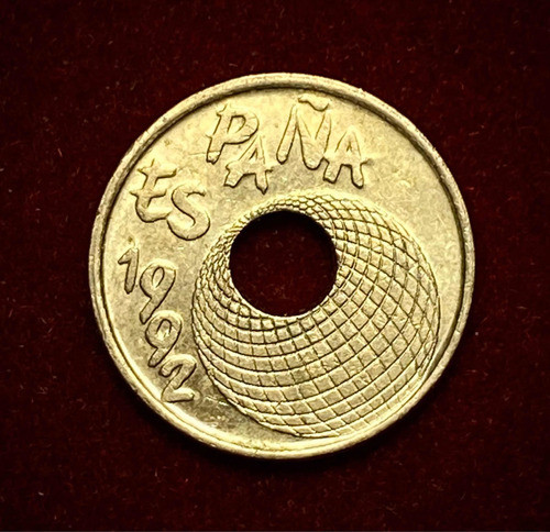 Moneda 25 Pesetas España 1992 Km 905 Expo Sevilla Globo 0