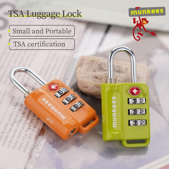 Candado Equipaje Tsa Munkees, Candado Combinación Candado 3 1