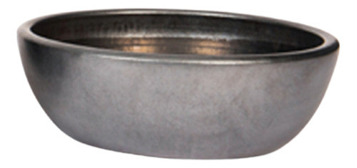 Vaso Bacia Decorativa De Cerâmica Grafite 13x43cm 0