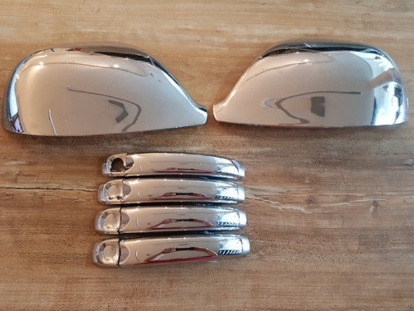 Kit 6 Piezas Cubre Espejos Cubre Manijas Cromado Para Amarok 1