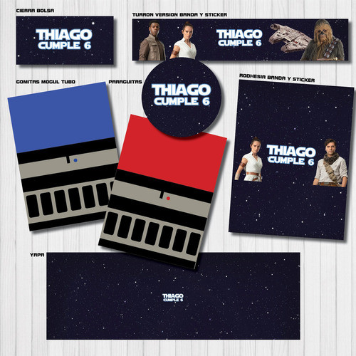 Kit Imprimible Personalizado Star Wars Guerra Galaxias Candy 1