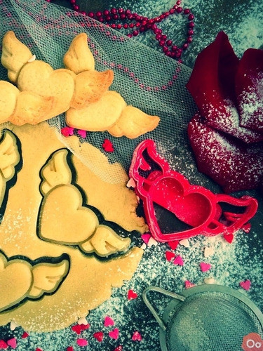 Cortante Molde Galletitas San Valentín Corazón Con Alas 1