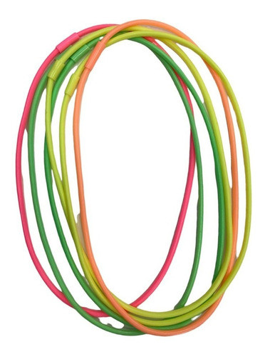Collar Colgantes Fluo Cotillon Carnaval Carioca X6 0