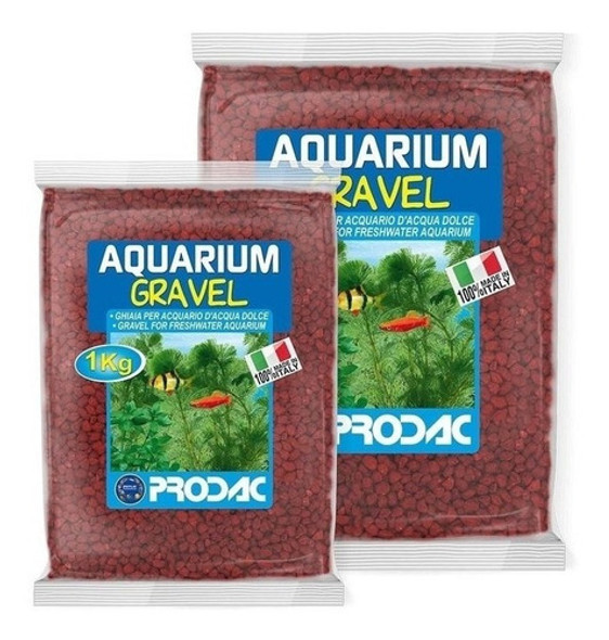 Grava De Cuarzo Rojo Piedras Prodac 2,5kg Pecera Acuario 0