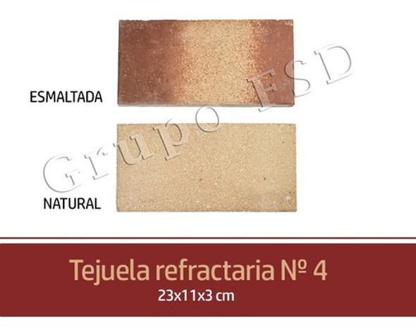 Tejuela Refractaria Esmaltada Para Parrilla X M2 + Arcilla 1