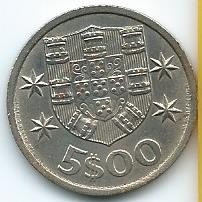 Moneda  De  Portugal  5  Escudos  1967  Xf  Para  Llevársela 0
