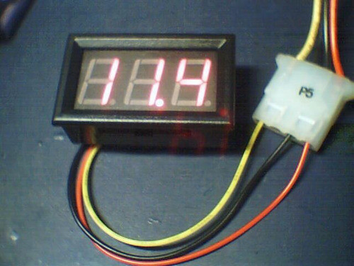 Voltimetro Dc 0-99v Panel Tablero Frente Gabinete Azul 1