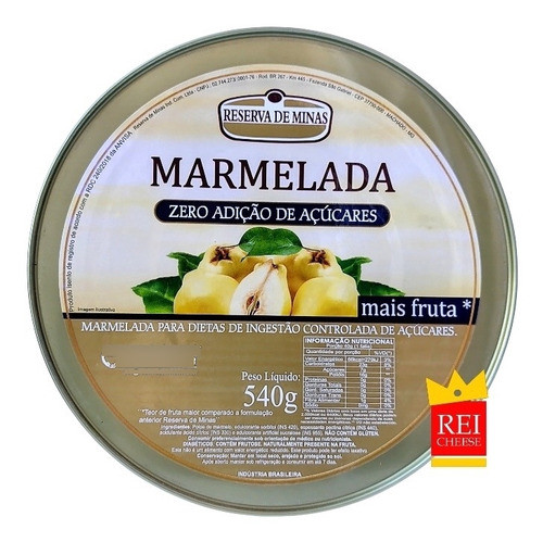 Marmelada Diet Zero Açucar 540g  Reserva De Minas 2 Unidades 0