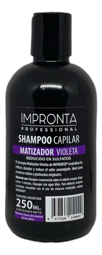 Shampoo + Mascara Matizador Violeta  Impronta X 250ml 1