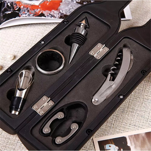 Set Accesorios De Vino Juego De Abridor De Botellas 5 Pcs 1