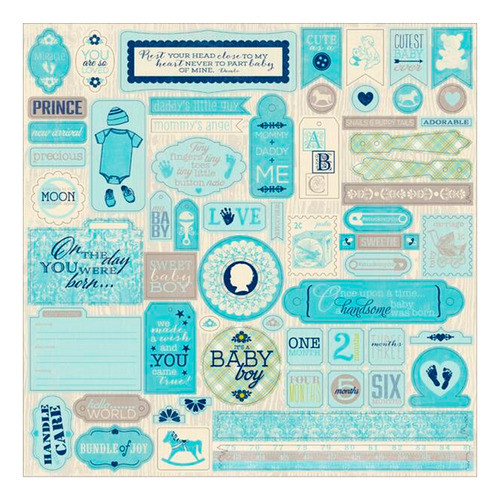 Authentique Collection Cuddle Boy Sticker 12 X 12  Details 0