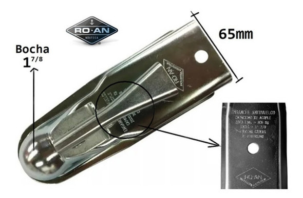 Tortuga Carcasa  Reforzada 1 7/8 65mm De Chapa P/ Trailer 1