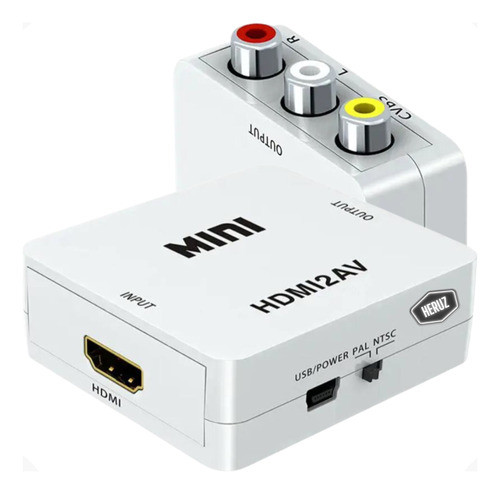 Conversor Hdmi Para Av Rca Vermelho Branco E Amarelo 0