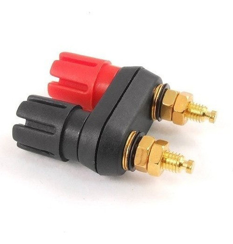 Bornes Jack Borne Banana Hembra 15a Doble Rojo Negro Audio 0