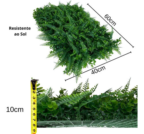 5 Placas Parede Viva Artificial Folhas Premium Proteção Uv 1