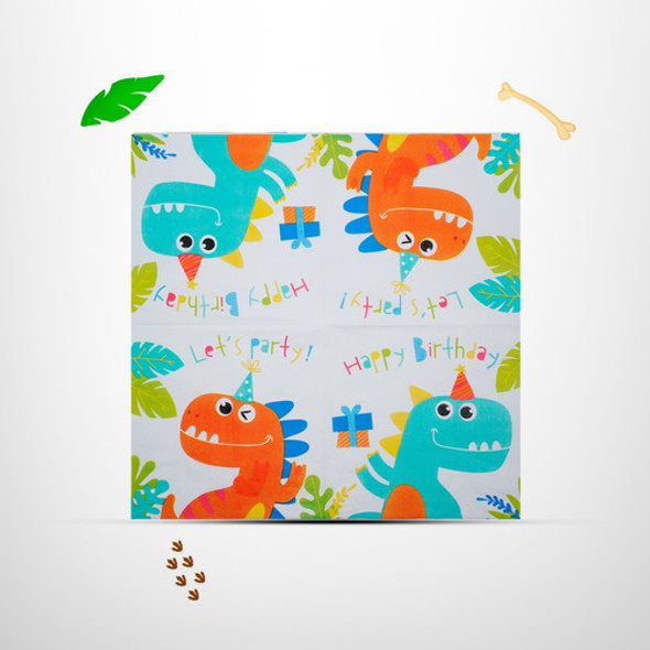 Servilleta De Papel Dinosaurio Dino Descartable Cotillon X20 0