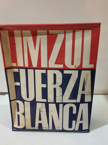 Antiguo Almacen-caja Jabon En Polvo Limzul Fuerza Blanca 0