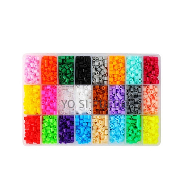 24 Colores Hama Beads 3600 Unid+5 Bases+5 Pinzas+5 Papeles 0