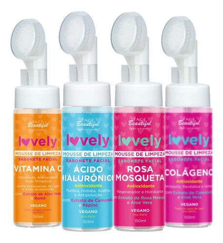 4 Mousse De Limpeza Facial - Kit Face Beautiful Atacado Sj 0