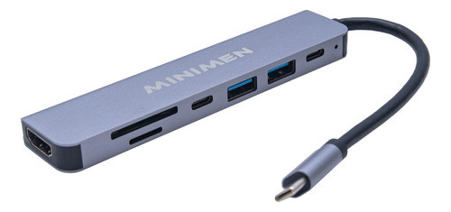 Hub Adaptador Usb Tipo C Hdmi 4k Sd 7in1 0