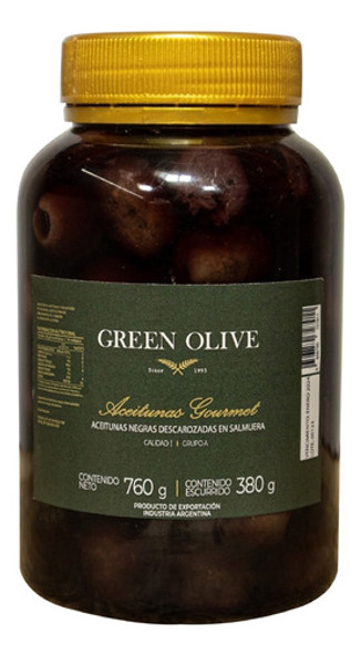 Aceitunas Negras Nat. Desc. Green Olive N° 00 X 380 Gr. Pet 0