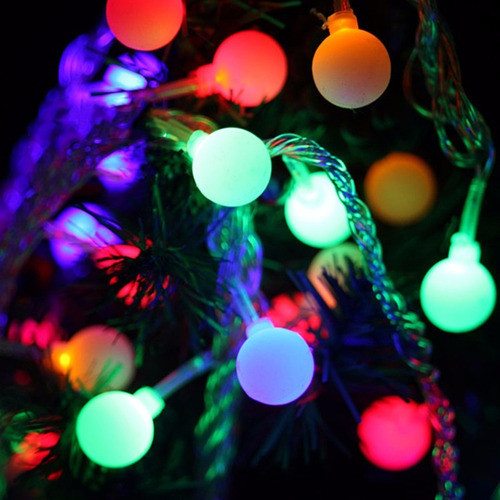 Luz Navideña Tipo Feria Carnaval Mini Bolas Led Multicolor 1