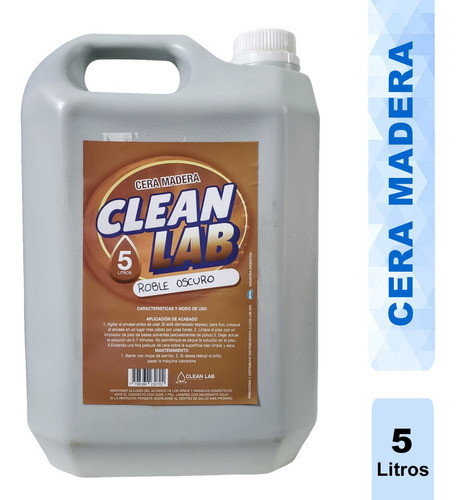 Cera P/ Pisos De Madera Roble Oscuro X 5 Lts Pack X 3. 1