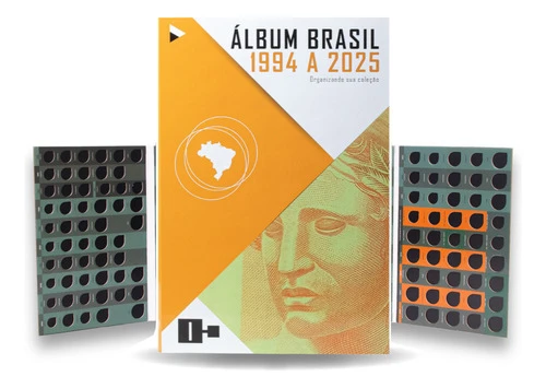 Kit 5 Álbuns Para Moedas Brasileiras 1888 A 2025 1