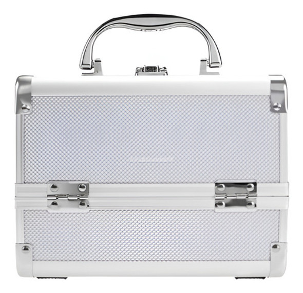 Caja De Aluminio Con Llave Pro Maquillaje Tren Joyería Caso 0