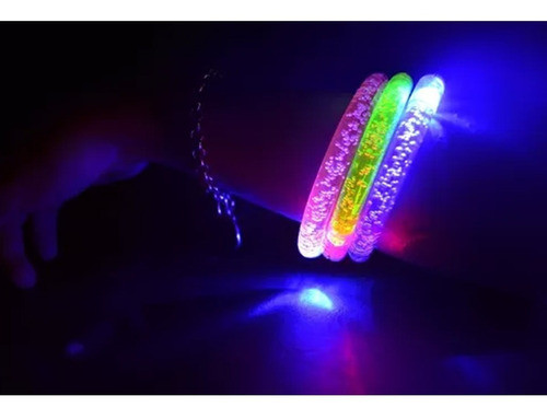 Pulsera Led Aro Luminoso Redonda Con Luz Fiesta Cotillón X24 1