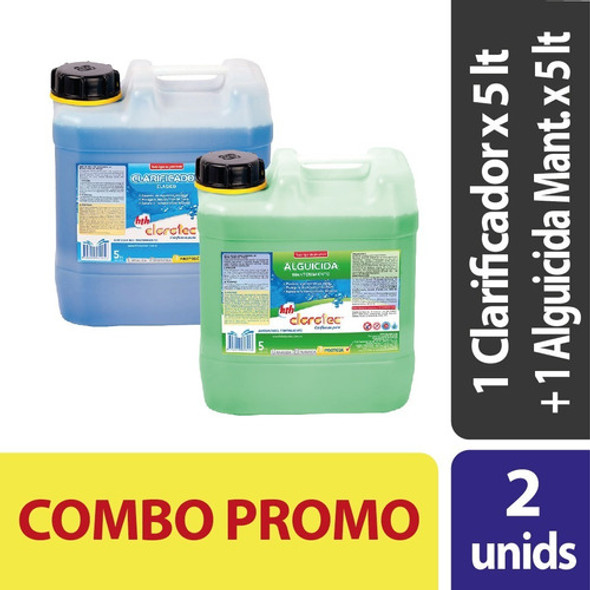 Clarificador Decantador + Alguicida Clorotec Combo 5 Lt 1