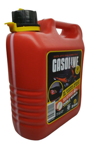 Bidon De Combustible Nafta Gasoil 4 Litros Rojo Extra Chato 1