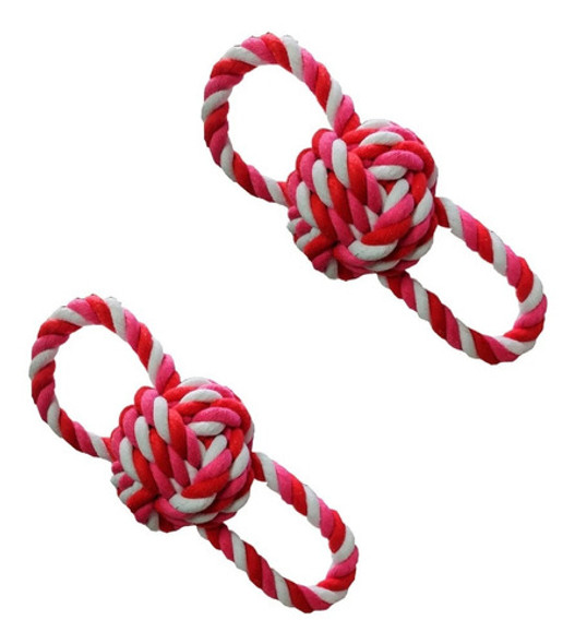 Kit X 2 Juguetes Tiradores Mascotas Trenzado  Xl Grandes 0