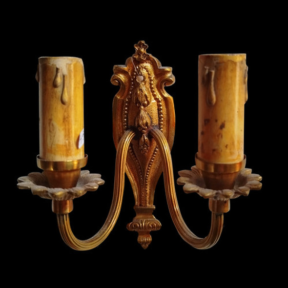 Antiguo Aplique Francés Luis Xv1430 Arte Antica Antiguedades 0