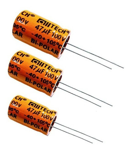 Kit 04 Capacitor Corneta Bipolar  47uf X 100v / 47x100 0