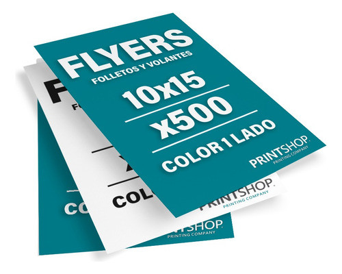 Folletos Flyers Volantes Printshop Color 1 Lado 10x15 X500 0