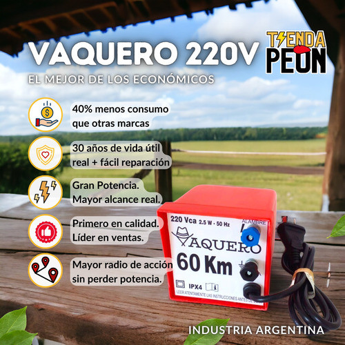 Boyero Eléctrico 60km 220v Vaquero 2 Joules Peón Certificado 1