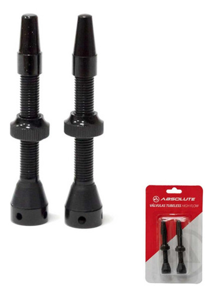 Válvula Bico Para Tubeless Absolute High Flow 48mm Aluminio 1 Válvula Bico Para Tubeless Absolute High Flow 48mm Aluminio 1